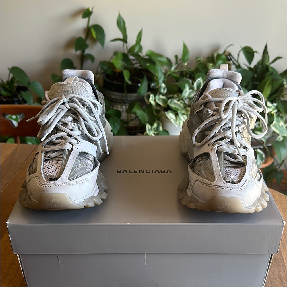 Balenciaga Grey and clear Sneakers light grey track clearsole